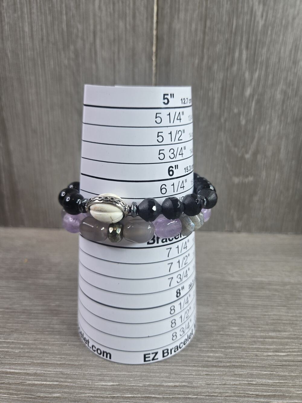Silpada Sterling 925 Stretch Bracelet Pair Ultraviolet & Blackboard B3169, B3084
